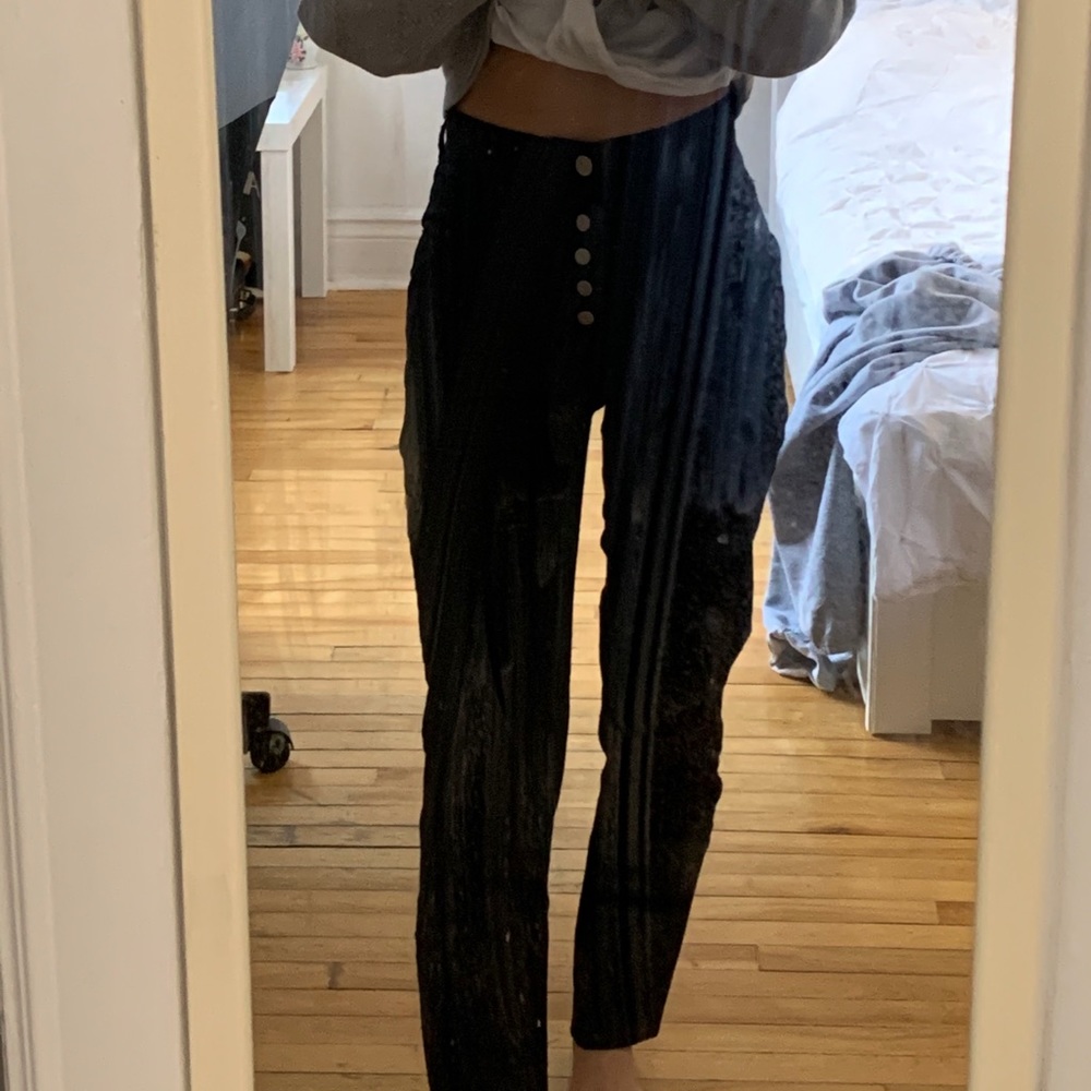 Black Aritzia Button-Down Pants - Picture 3 of 3